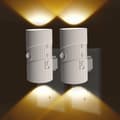 Plug-in rörelsesensor LED-nattlampa, 3 färgtemperaturer för halltrappor sovrum, 2-pack White 2pcs