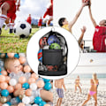 Miniatyrbillede 5 af 5: Ekstra stor boldtaske Mesh fodboldtaske Justerbar skulderrem