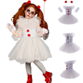 Miniatyrbild 1 av 6: Halloween Clown Barn Flicka Puffig Kort Klänning Cosplay Kostym