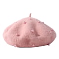 Miniatyrbillede 1 af 5: Fransk stil børne hue, klassisk fransk vinter varm perle beret hue
