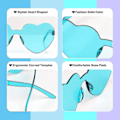 Miniatyrbillede 3 af 5: Hjertebriller 10 stk. Rammeløse Hjerte Solbriller Kærlighed Hjerteformede briller Transparente Farvede Hjertebriller Multipack Mode Funky Eyewear Fo