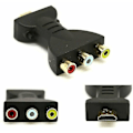 Miniatyrbild 3 av 4: Röd Vit Gul HDMI-adapter HDMI till AV-omvandlare hdmi till av-adapter