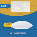 Miniatyrbild 5 av 5: Alg 100 % Talalay latexkudde, extra mjuk latexkudde för sömn (queen size), sängkudde för rygg-, sido- och magsovare, hjälper till att lindra nackbesvär