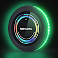 Miniatyrbild 1 av 5: Laddningsbar LED-frisbee - 16 miljoner färger RGB - Smarta lägen - Automatisk tändning - Rolig present till jul, födelsedag och camping Tricolor