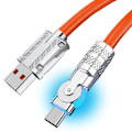 Pikkukuva 1 / 9: Type-C Latauskaapeli Puhelinlatauskaapeli ORANSSI 1 M 1 M Oranss Orange 1 m-1 m