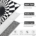 Miniatyrbild 2 av 5: 3D Vortex-mattor - Halkfria mattor, runda Vortex Illusion-mattor - XF3 -