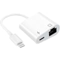 SQBB Lightning til Ethernet-adapter Kompatibel 2-i-1 Ethernet-nettverksadapter med ladeport null none-FF-