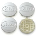Pikkukuva 3 / 5: 4 kpl - Kia Keskikupit / Pyörännavan Embleemi - B 65 Silver 58mm