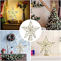 Miniatyrbilde 2 av 5: Juletrestjerne, 9,84 tommer juletrestjerne, glitrende lys juletrestjerne for juletre-XF3-