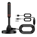 Miniatyrbillede 1 af 4: Digital HDTV-antenne - Inkluderer magnetisk base og koaksialkabel - TV-antenne Terrestrial TV-antenne - Indendørs eller udendørs