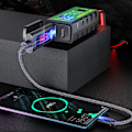 Miniatyrbild 6 av 11: 12V 24V Motorcykel QC3.0 PD Typ C Laddare SAE till USB adapter med voltmätare & PÅ/AV-brytare för Smart Phone Tablet GPS