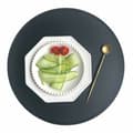 4-pack konstläderunderlägg, runda, svarta, 38x38cm-FF-