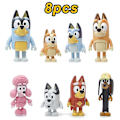 Pikkukuva 6 / 6: 8-12 kpl Bluey Bingo Hahmot Leikkikalut Perhe Kawaii Liikkuvat Niveloidut Actionhahmo Leikkikalut Sarjakuvahahmo Bluey Ystävät Pvc Malli Nuken Uudelle Vuodell 8pcs-A