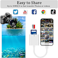 Pikkukuva 2 / 6: (Apple MFi -sertifioitu) Lightning-SD-kortin kameranlukija iPhonelle, polkukameran katseluun tarkoitettu SD-muistikortin lukijan sovitin, yhteensopiva iPhone 14/13/12:n kanssa