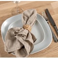 Miniatyrbillede 3 af 4: Servietringe Flettet Kurv Natur 6-pak beige 85