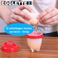 Miniatyrbild 2 av 4: Egglettes äggkokare för 6 hårdkokta ägg utan skal TV-äggkoppar!-XF4-