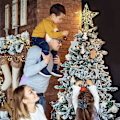 Miniatyrbilde 3 av 5: Juletrestjerne, 9,84 tommer juletrestjerne, glitrende lys juletrestjerne for juletre-XF3-