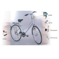 Miniatyrbillede 2 af 11: Cykel 12V 6W Generator Forlygte Baglygtesæt Friktionsdynamo Lyssæt