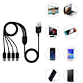 Pikkukuva 2 / 5: Multi USB-C-jakaja 4-in-1 pikalatauskaapeli 4 tyypin C-urosliittimellä puhelimille ja tableteille