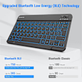 Miniatyrbillede 2 af 5: Tastatur til iPad 10,2\" 9./8./7. generation [fransk QWERTY], sort