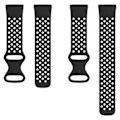 Miniatyrbillede 5 af 5: Sport silikone armbånd med TPU Hollow Design til Fitbit Versa 3 og Sense Smartwatches officiel grå official grey S small size