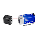 Miniatyrbillede 1 af 4: LED lommelygte 9 volt røgalarm batteri