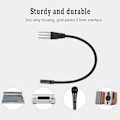 Miniatyrbillede 7 af 8: 3,5 mm hun til XLR han zinklegering 3,5 mm interface Lydadapter Kabel Patch ledning