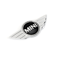 Miniatyrbild 1 av 3: MINI Logotypmärke Bakre Baklucka Däcklock Emblem Krom Huvudetikett F-XF4-