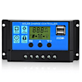Miniatyrbillede 1 af 5: Solcelle-ladningsregulator 30A/20A/10A 12V 24V med LCD-skærm