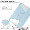 Miniatyrbild 5 av 5: For Samsung Galaxy Tab S9 Fe+ 360 Rotation Transparent Smart Case with Keyboard Sky Blue