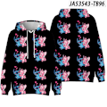 Miniatyrbillede 1 af 3: Børn 3D Stitch Hættetrøje Sweatshirt Langærmet Rock Gave C C 140cm