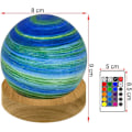 Miniatyrbild 2 av 8: RGB 16-färgs Planet Glaskula Nattlampa, Dimbar USB Astronomisk Lampa med Fjärrkontroll (8cm) Parent