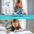 Miniatyrbild 5 av 8: Kök Timer, 60 Minuter/1 Timme Nedräkningslarm Påminnelse Ägg Timer Vit Fyrkantig Uppdragbar Mekanisk Timer för Bakning Kokande Ägg Kokare Lärare