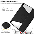 Miniatyrbild 5 av 5: For Samsung Galaxy Tab S9 Fe+ 360 Rotation Transparent Smart Case with Keyboard Black