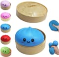 Sensorisk leksak för stresslindring, elastisk dumplingsform, färgglad, blå (1 st) blå