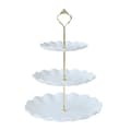 Tiered Cupcake Stand Tower Dessert Display Stand BPA-Free Large Capacity Easy Assembly Cake Stand-FF- White