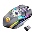 Miniatyrbillede 2 af 2: Effektiv Trådløs Genopladelig Gamingmus Sort black Svart