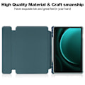 Miniatyrbild 4 av 5: For Samsung Galaxy Tab S9 Fe+ 360 Rotation Transparent Smart Case with Keyboard Dark Green