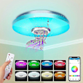Miniatyrbild 1 av 4: 36W LED-taklampa med Bluetooth-högtalare, smart med fjärrkontroll och app