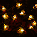 Pikkukuva 6 / 8: Dotpet Solar String Lights 20LED ulkona Vedenpitävä Simulointi Mehiläis Dekor Puutarhaan Joulukoristeet Lämmin Valkoinen