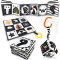 3-piece activity toy, black and white cloth book for 0-6 month babies, foldable, learning toy, baby activity toy for vision development-FF-