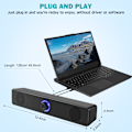 Miniatyrbilde 3 av 5: Datamaskinhøyttalere, USB-drevne PC-høyttalere Trådløse Stereo Desktop-høyttalere for datamaskin, stasjonær, bærbar datamaskin, PC, pad, mobiltelefon