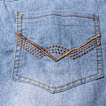 Miniatyrbilde 6 av 8: Dame Lav Utsvingte Jeans Stretch Jeansbukser Bell Bottoms Lyseblå Lyseblå Ljusblå 4XL