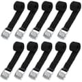 Heavy Duty 10-Pack 39 cm Rubber Straps with Hooks - 500 kg Capacity