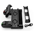 Miniatyrbillede 3 af 5: PS4 Stativ Køleblæser Station til Playstation 4/PS4 Slim/PS4 Pro, PS4 Pro Vertikalt Stativ med 12 Spilpladser