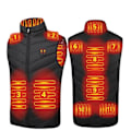 Miniatyrbilde 1 av 7: Oppvarmet vest for menn og kvinner USB oppladbar oppvarmet jakke kontrollvest, 3 varmenivåer 11 varmesoner svart black black 5XL