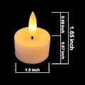 Miniatyrbilde 6 av 6: Batteridrevne telys med timer og fjernkontroll, flammeløse
