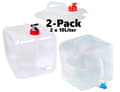 2-PACK 10L Bärbar hopfällbar vattendunk med kran