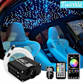 Miniatyrbilde 1 av 5: Helt ny 16w Twinkle Rgbw Fiberoptisk Stjernehimmel Taklampe Kit Smart App Lydstyrt Motor for Bil Stjerneklar Himmelfiber Optisk Lys-Perfekt UK plug