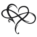 Pikkukuva 1 / 4: 40*35 cm - Seinäkoriste Infinity Sydän Metalli Seinätaide, Iron Art Decora - Perfet